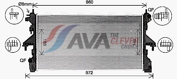 AVA COOLING SYSTEMS Intercooler Varenummer: CL4008 billige
