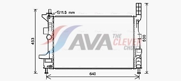AVA COOLING SYSTEMS Intercooler Varenummer: DZ4022 billige