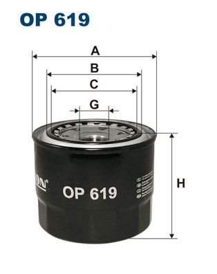 FILTRON Oljefilter Artikelnummer: OP 619 billigt