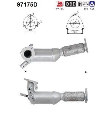 AS Catalytic converter Article number: 97175D cheaply