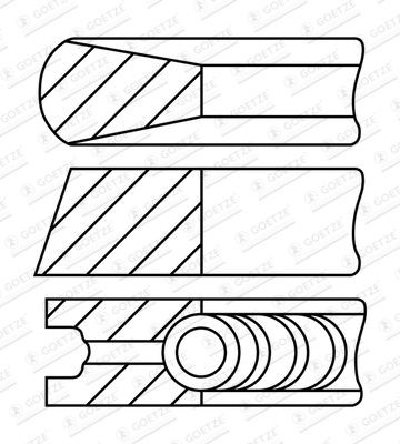 GOETZE ENGINE Piston Ring Kit Article number: 08-431900-10 cheaply