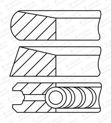 GOETZE ENGINE Piston Ring Kit Article number: 08-448605-00 cheaply