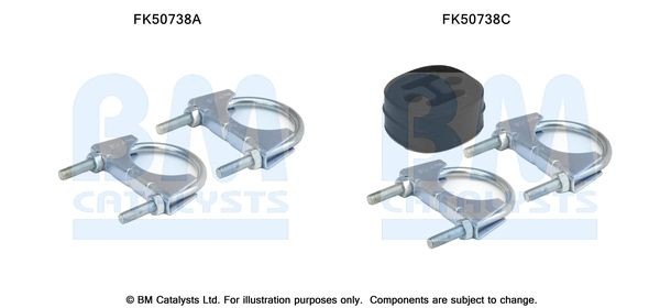 BM CATALYSTS Mounting Kit, exhaust pipe Article number: FK50738 cheaply