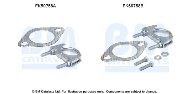 BM CATALYSTS Mounting Kit, exhaust pipe Article number: FK50758 cheaply