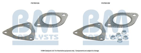 BM CATALYSTS Mounting Kit, exhaust pipe Article number: FK70312 cheaply