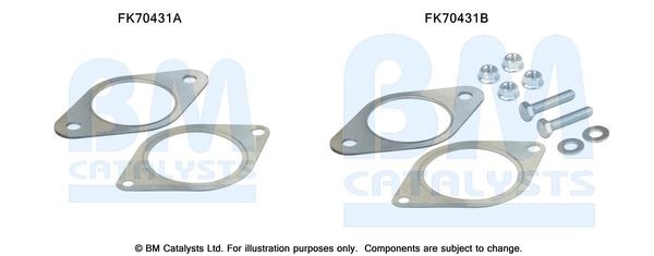 BM CATALYSTS Mounting Kit, exhaust pipe Article number: FK70431 cheaply