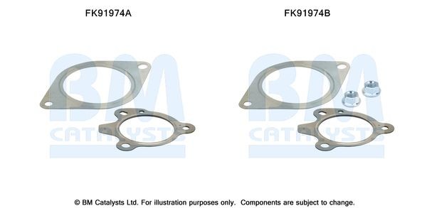 BM CATALYSTS Mounting Kit, catalytic converter Article number: FK91974 cheaply