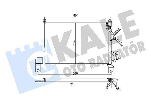 KALE OTO RADYATOR Air conditioning condenser Article number: 345385 cheaply