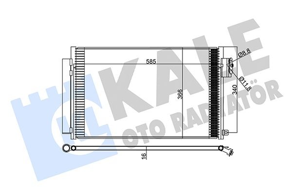 KALE OTO RADYATOR Air conditioning condenser Article number: 347305 cheaply