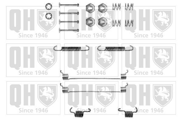 QUINTON HAZELL BFK262 Accessory Kit, brake shoes CLIO 1.8 (B/C57C, C579, B/C57U) 90 PS Petrol 1998