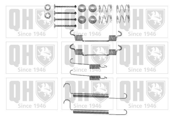 QUINTON HAZELL BFK412 Accessory Kit, brake shoes COMBO 1.7 DTI 16V 75 PS Diesel 2012