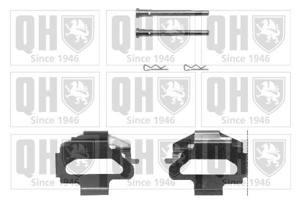 QUINTON HAZELL BFK651 Accessory Kit, disc brake pads SCUDO 2.0 JTD 16V 109 PS Diesel 2006