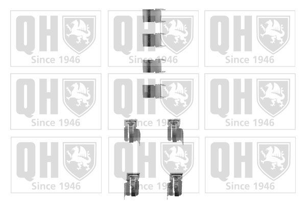 QUINTON HAZELL BFK686 Accessory Kit, disc brake pads FOURTRAK 2.8 TD (F70, F75, F80, F85) 91 PS Diesel 1998