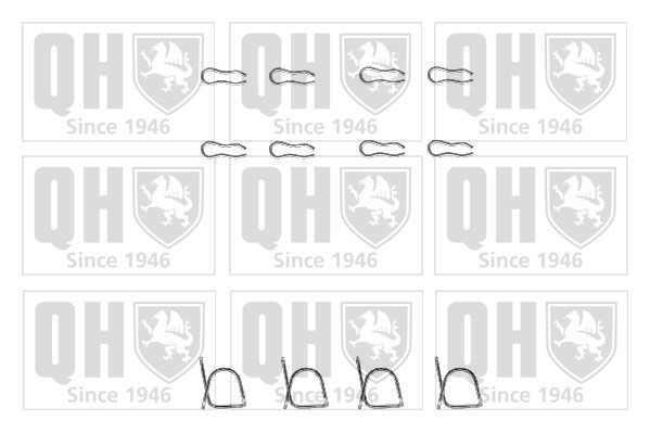 QUINTON HAZELL BFK744 Accessory Kit, disc brake pads SAMBA 0.9 (51A601, 51A591) 42 PS Petrol 1987