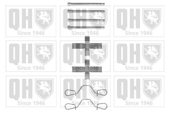 QUINTON HAZELL BFK823 Accessoireset, schijfremblok DERBY 1.1 50 PK Benzine 1984