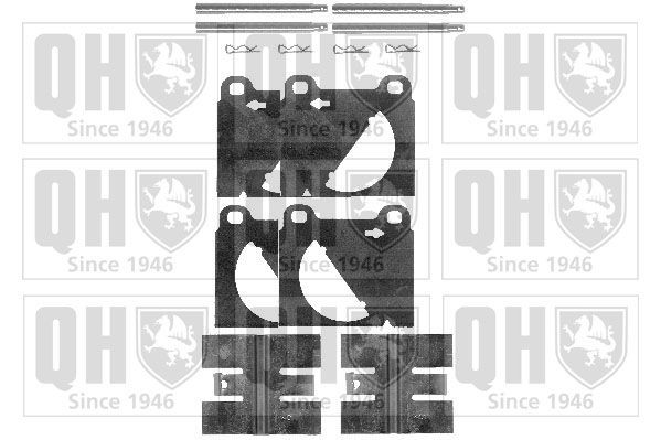 QUINTON HAZELL BFK847 Lisakomplekt, ketaspiduriklotsid TRANSPORTER 2.1 Syncro 87 HP Bensiin 1992