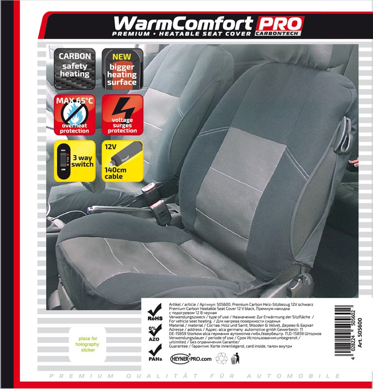 HEYNER Sædevarme WarmComfort Carbon Varenummer: 505600 billige