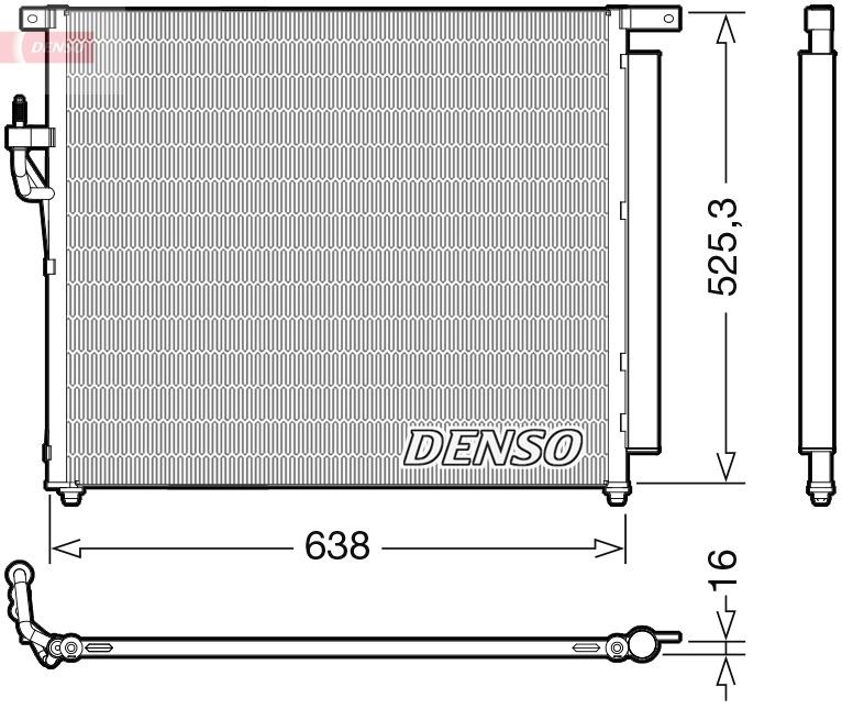 DENSO Air conditioning condenser Article number: DCN10049 cheaply