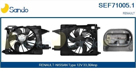 SANDO SEF71005.1 Electric Motor, radiator fan MEGANE 1.9 dCi 120 PS Diesel