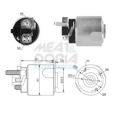 MEAT & DORIA Starter solenoid Article number: 46224 cheaply