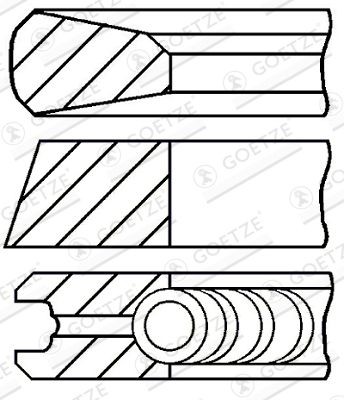 GOETZE ENGINE Piston Ring Kit Article number: 08-785200-00 cheaply
