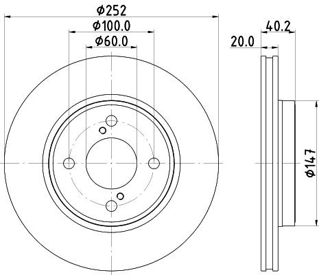 MINTEX Brake disc Article number: MDC2869C cheaply