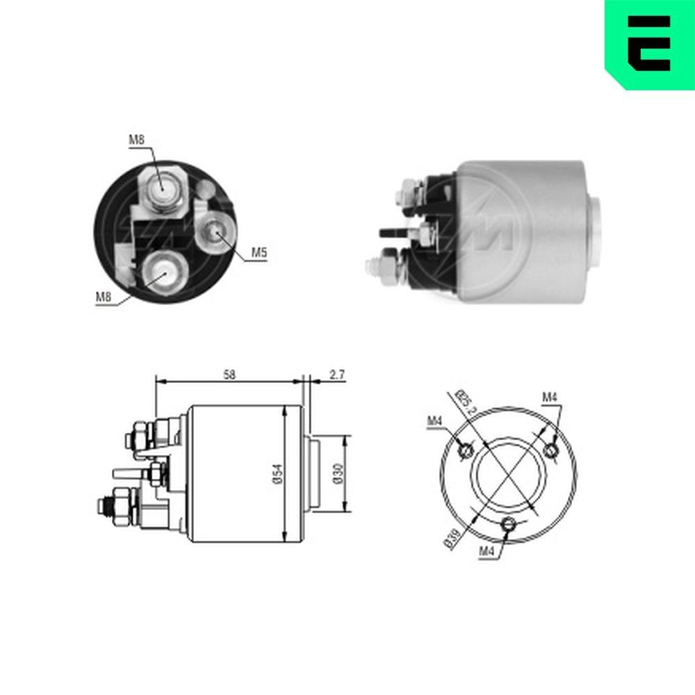ERA Solenoidinis jungiklis, starteris prekės numeris: ZM3494 nebrangu