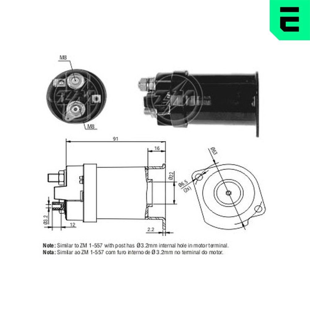 ERA Starter solenoid Article number: ZM557 cheaply