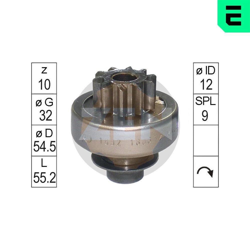 ERA ZN1692 Freewheel Gear, starter VIVARO 2.5 DTI (F7, J7, A07) 135 PS Diesel