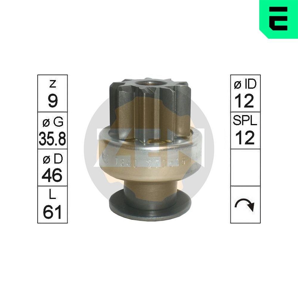 ERA ZN1840 Freewheel Gear, starter DUCATO 2.8 JTD 4x4 128 PS Diesel