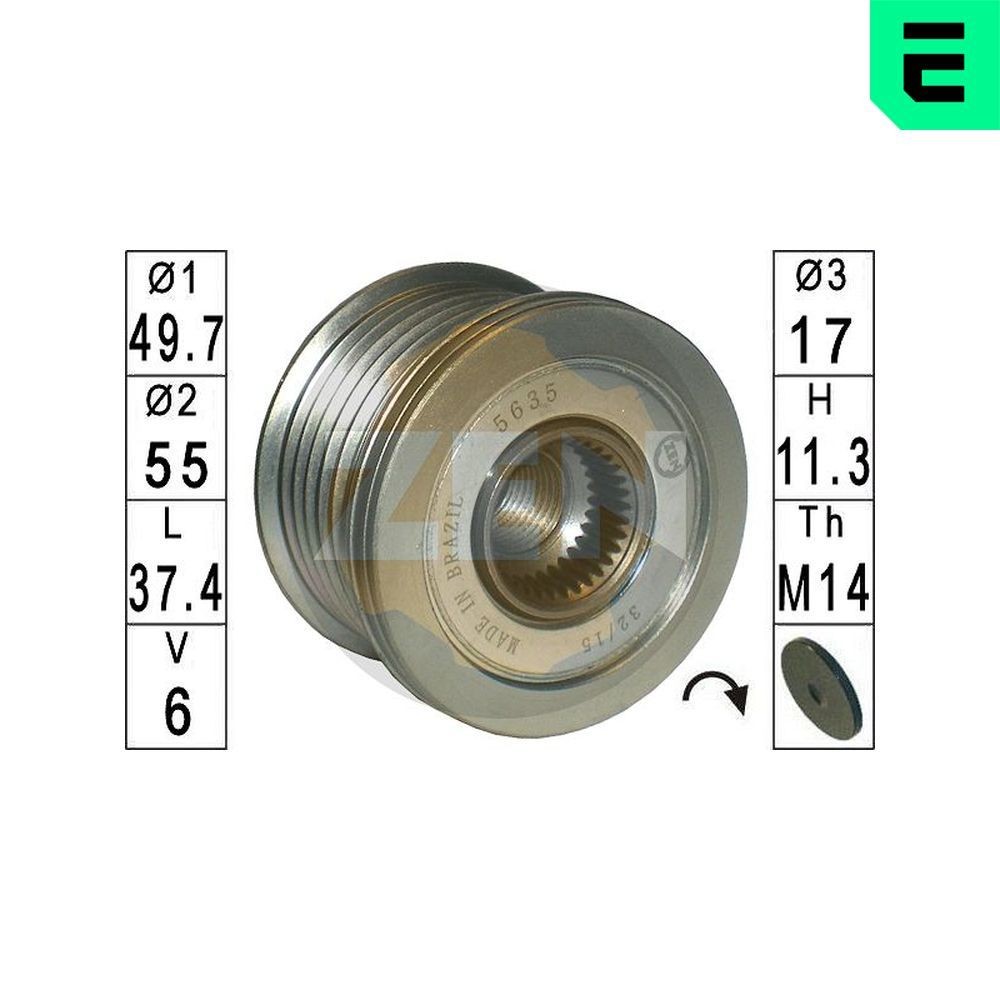 ERA Alternator Freewheel Clutch Article number: ZN5635 cheaply