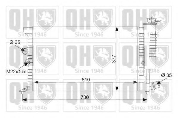 QUINTON HAZELL Engine radiator Article number: QER1516 cheaply