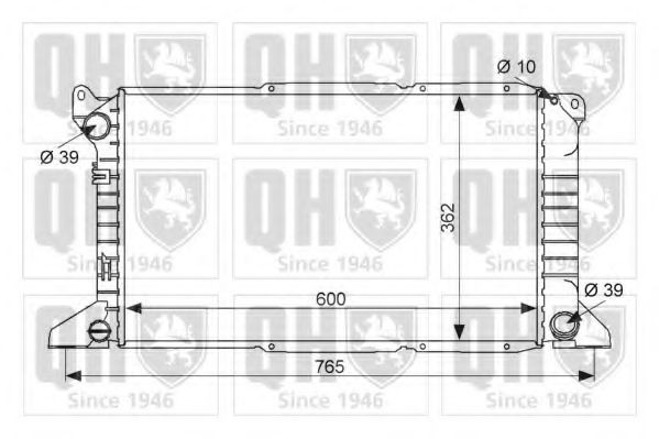 QUINTON HAZELL Engine radiator Article number: QER1654 cheaply