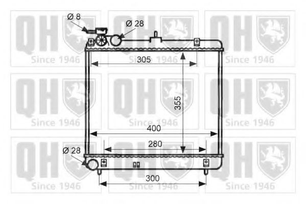 QUINTON HAZELL Engine radiator Article number: QER1936 cheaply