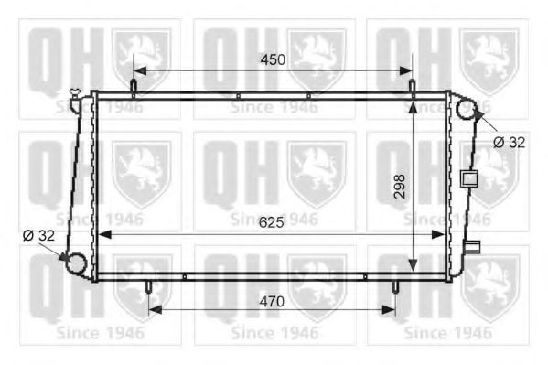 QUINTON HAZELL Engine radiator Article number: QER2497 cheaply