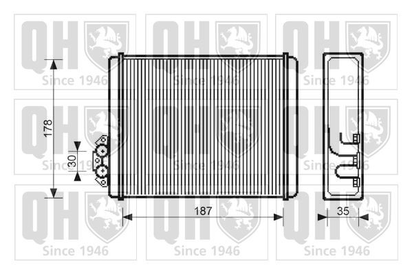 QUINTON HAZELL Heater matrix Article number: QHR2035 cheaply