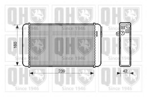 QUINTON HAZELL Heater matrix Article number: QHR2045 cheaply