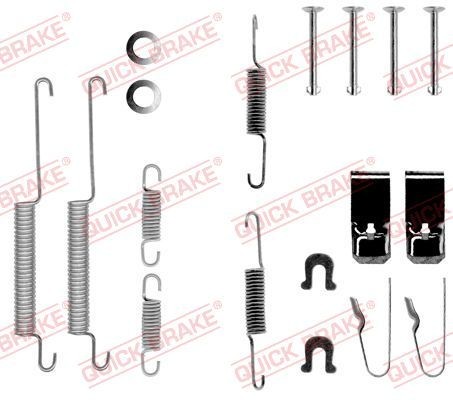 QUICK BRAKE 105-0654 Lisakomplekt, Piduriklotsid PRELUDE 1.8 EX (AAB) 101 HP Bensiin 1987