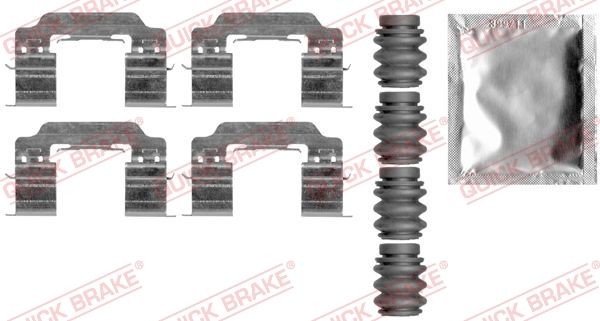 QUICK BRAKE 109-0007 Monteringssæt til bremseklodser 308 1.2 THP 110 HK Benzin 2021