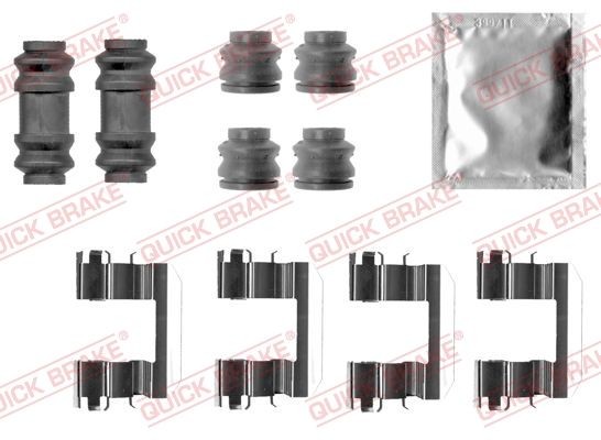 QUICK BRAKE 109-0028 Σετ βοηθ. εξαρτημάτων, τακάκια φρένων PICANTO 1.0 67 PS Βενζίνη 2018