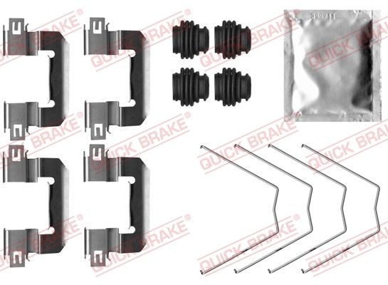 QUICK BRAKE 109-0064 Lisakomplekt, ketaspiduriklotsid i30 1.4 MPI 100 HP Bensiin