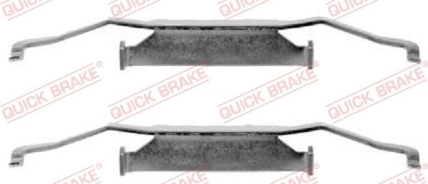 QUICK BRAKE 109-1054 Monteringssæt til bremseklodser 6-serie 633CSi 3.2 197 HK Benzin 1989