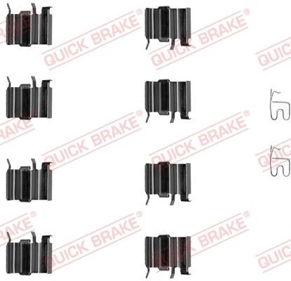 QUICK BRAKE 109-1244 Lisakomplekt, ketaspiduriklotsid MX-5 1.8 16V (NB8C) 140 HP Bensiin 2005