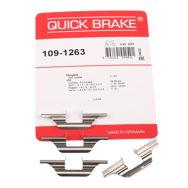 QUICK BRAKE Accessory Kit, disc brake pads Article number: 109-1263 cheaply