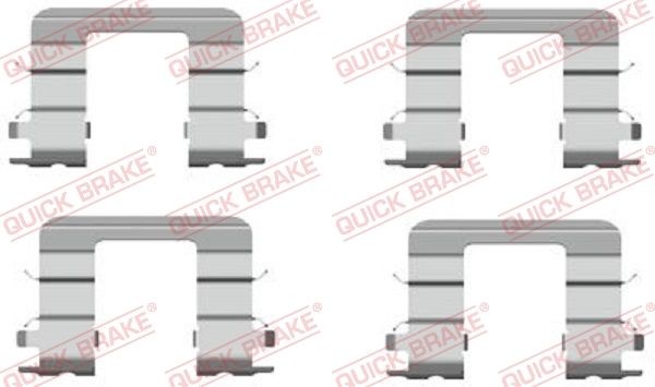 QUICK BRAKE 109-1696 Monteringssæt til bremseklodser PICANTO 1.0 63 HK Benzin 2012