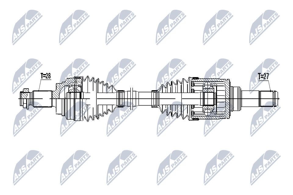 NTY Drive shaft Article number: NPW-BM-053 cheaply