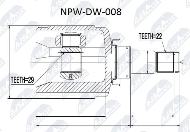 NTY Joint kit, drive shaft Article number: NPW-DW-008 cheaply