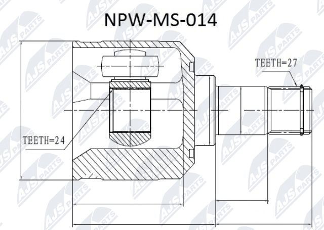NTY Joint kit, drive shaft Article number: NPW-MS-014 cheaply
