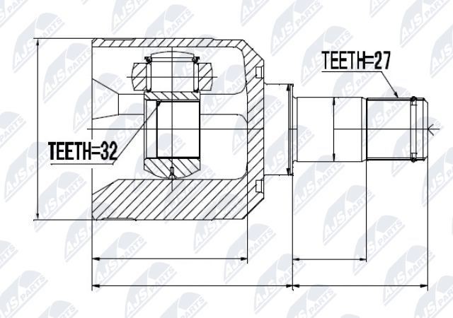 NTY Joint kit, drive shaft Article number: NPW-MS-036 cheaply