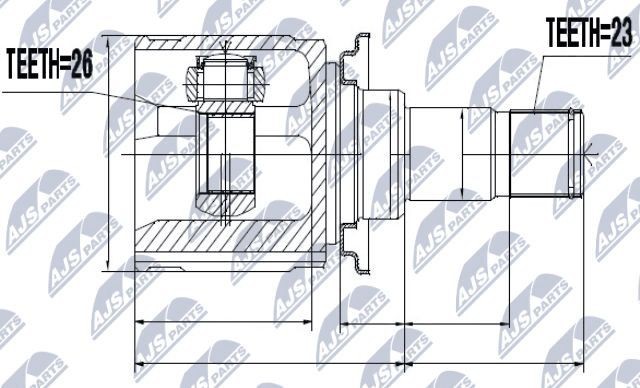 NTY Joint kit, drive shaft Article number: NPW-MS-044 cheaply